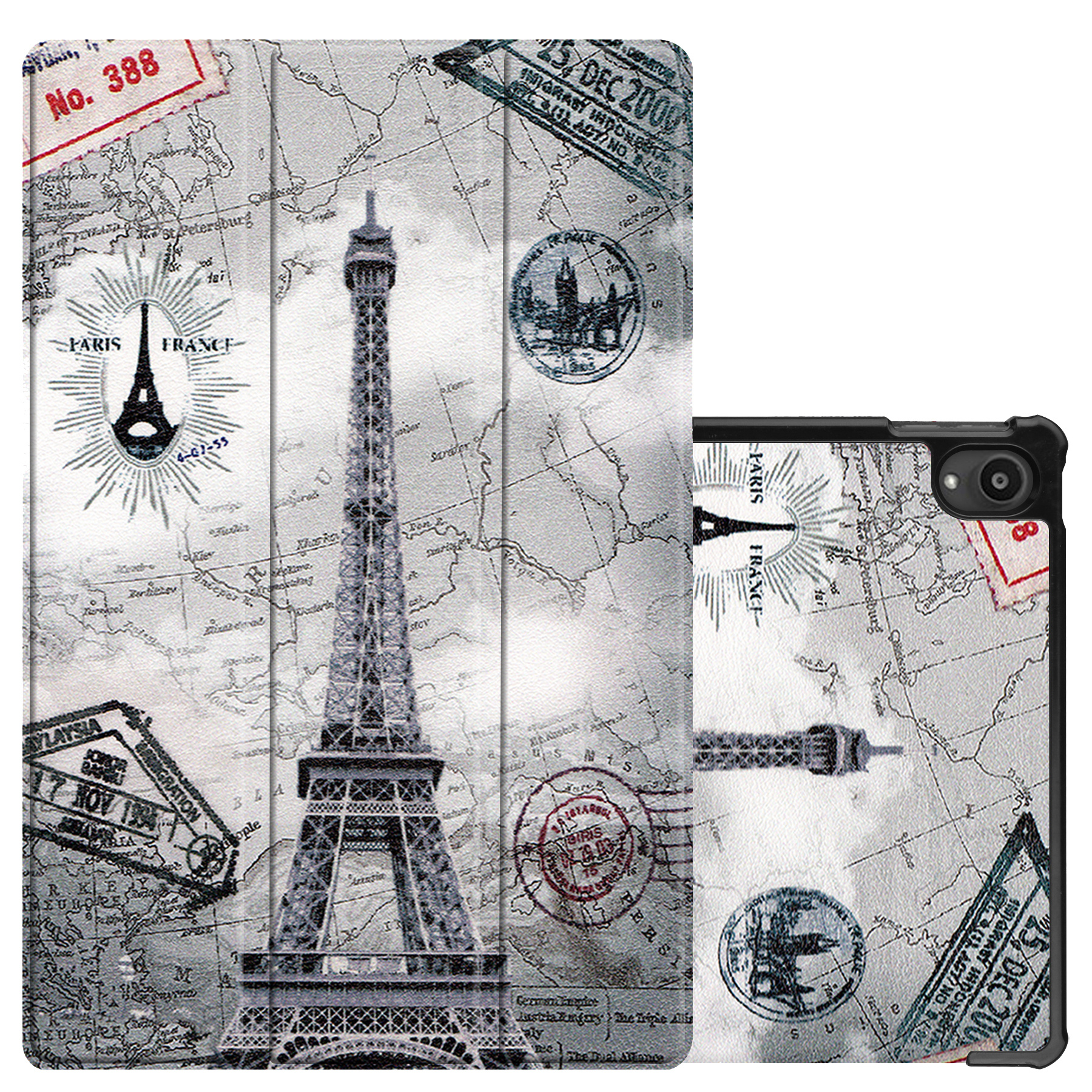 NoXx Hoesje Geschikt voor Lenovo Tab P11 Hoesje Case Hard Cover Hoes Book Case - Eiffeltoren