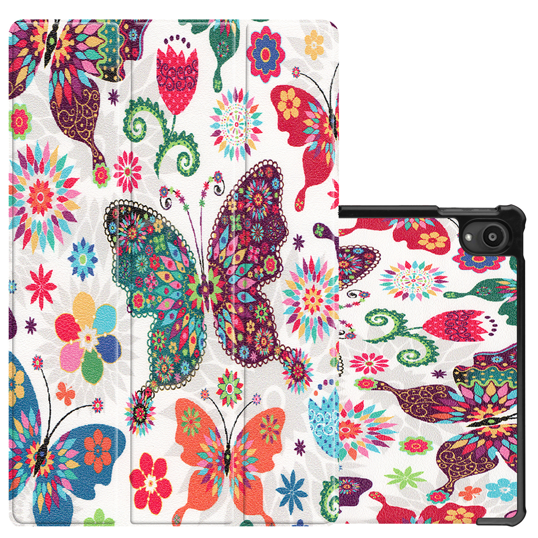 NoXx Hoesje Geschikt voor Lenovo Tab P11 Hoesje Case Hard Cover Hoes Book Case - Vlinders