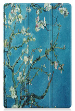 Nomfy Hoes Geschikt voor Lenovo Tab P11 Hoes Tri-fold Tablet Hoesje Case - Hoesje Geschikt voor Lenovo Tab P11 Hoesje Hardcover Bookcase - Bloesem