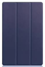 Nomfy Hoes Geschikt voor Lenovo Tab P11 Hoes Tri-fold Tablet Hoesje Case - Hoesje Geschikt voor Lenovo Tab P11 Hoesje Hardcover Bookcase - Donkerblauw