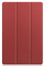 Nomfy Hoes Geschikt voor Lenovo Tab P11 Hoes Tri-fold Tablet Hoesje Case - Hoesje Geschikt voor Lenovo Tab P11 Hoesje Hardcover Bookcase - Donkerrood