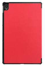 Nomfy Hoes Geschikt voor Lenovo Tab P11 Hoes Tri-fold Tablet Hoesje Case - Hoesje Geschikt voor Lenovo Tab P11 Hoesje Hardcover Bookcase - Rood
