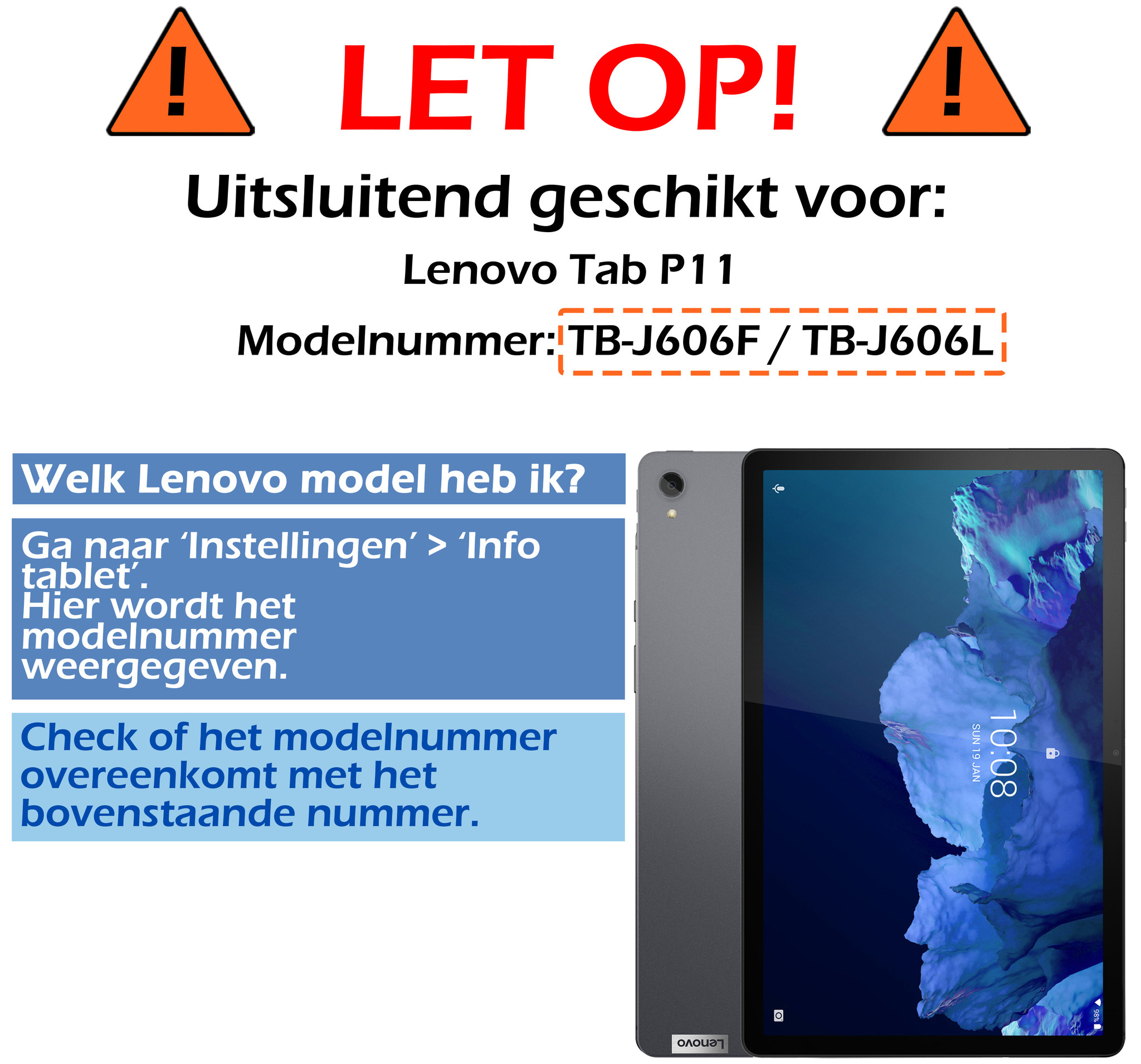 Nomfy Lenovo Tab P11 Hoes - Sterrenhemel