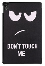 Nomfy Hoes Geschikt voor Lenovo Tab P11 Hoes Tri-fold Tablet Hoesje Case - Hoesje Geschikt voor Lenovo Tab P11 Hoesje Hardcover Bookcase - Don't Touch Me