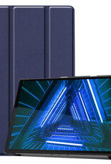 BASEY. Hoesje Geschikt voor Lenovo Tab M10 FHD Plus 2nd Gen Hoes Case Tablet Hoesje Tri-fold - Hoes Geschikt voor Lenovo Tab M10 FHD Plus (2e Gen) Hoesje Hard Cover Bookcase Hoes - Donkerblauw
