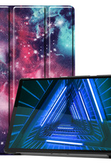 BASEY. Hoesje Geschikt voor Lenovo Tab M10 FHD Plus 2nd Gen Hoes Case Tablet Hoesje Tri-fold - Hoes Geschikt voor Lenovo Tab M10 FHD Plus (2e Gen) Hoesje Hard Cover Bookcase Hoes - Galaxy