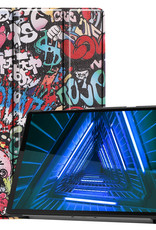 BASEY. Hoesje Geschikt voor Lenovo Tab M10 FHD Plus 2nd Gen Hoes Case Tablet Hoesje Tri-fold - Hoes Geschikt voor Lenovo Tab M10 FHD Plus (2e Gen) Hoesje Hard Cover Bookcase Hoes - Graffity