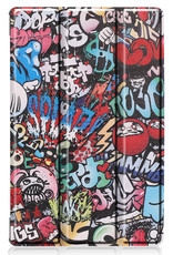 BASEY. Hoesje Geschikt voor Lenovo Tab M10 FHD Plus 2nd Gen Hoes Case Tablet Hoesje Tri-fold - Hoes Geschikt voor Lenovo Tab M10 FHD Plus (2e Gen) Hoesje Hard Cover Bookcase Hoes - Graffity