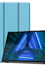BASEY. Hoesje Geschikt voor Lenovo Tab M10 FHD Plus 2nd Gen Hoes Case Tablet Hoesje Tri-fold - Hoes Geschikt voor Lenovo Tab M10 FHD Plus (2e Gen) Hoesje Hard Cover Bookcase Hoes - Lichtblauw