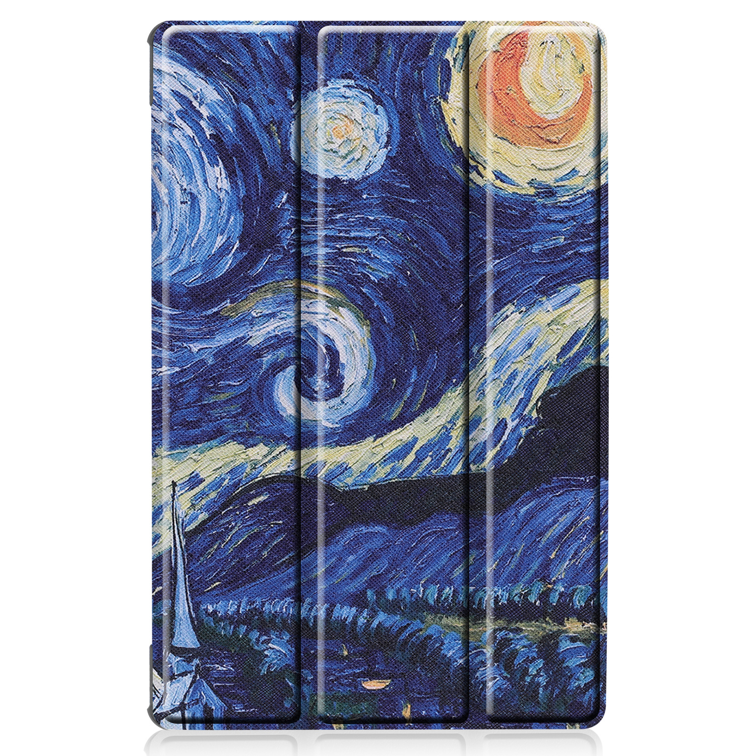 BASEY. Hoesje Geschikt voor Lenovo Tab M10 FHD Plus 2nd Gen Hoes Case Tablet Hoesje Tri-fold - Hoes Geschikt voor Lenovo Tab M10 FHD Plus (2e Gen) Hoesje Hard Cover Bookcase Hoes - Sterrenhemel