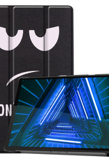 BASEY. Hoesje Geschikt voor Lenovo Tab M10 FHD Plus 2nd Gen Hoes Case Tablet Hoesje Tri-fold - Hoes Geschikt voor Lenovo Tab M10 FHD Plus (2e Gen) Hoesje Hard Cover Bookcase Hoes - Don't Touch Me