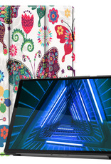 BASEY. Hoesje Geschikt voor Lenovo Tab M10 FHD Plus 2nd Gen Hoes Case Tablet Hoesje Tri-fold - Hoes Geschikt voor Lenovo Tab M10 FHD Plus (2e Gen) Hoesje Hard Cover Bookcase Hoes - Vlinders