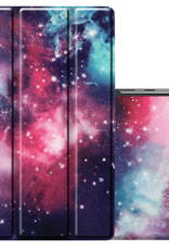 NoXx Hoesje Geschikt voor Lenovo Tab M10 FHD Plus 2nd Gen Hoesje Case Hard Cover Hoes Book Case - Galaxy