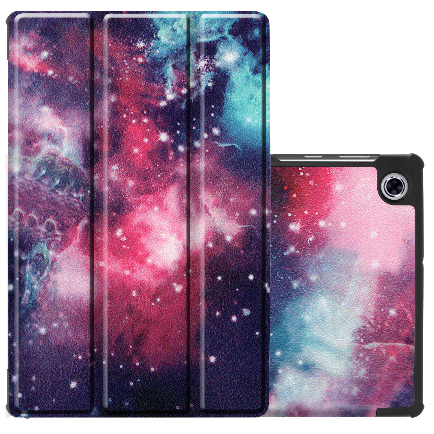 NoXx Hoesje Geschikt voor Lenovo Tab M10 FHD Plus 2nd Gen Hoesje Case Hard Cover Hoes Book Case - Galaxy