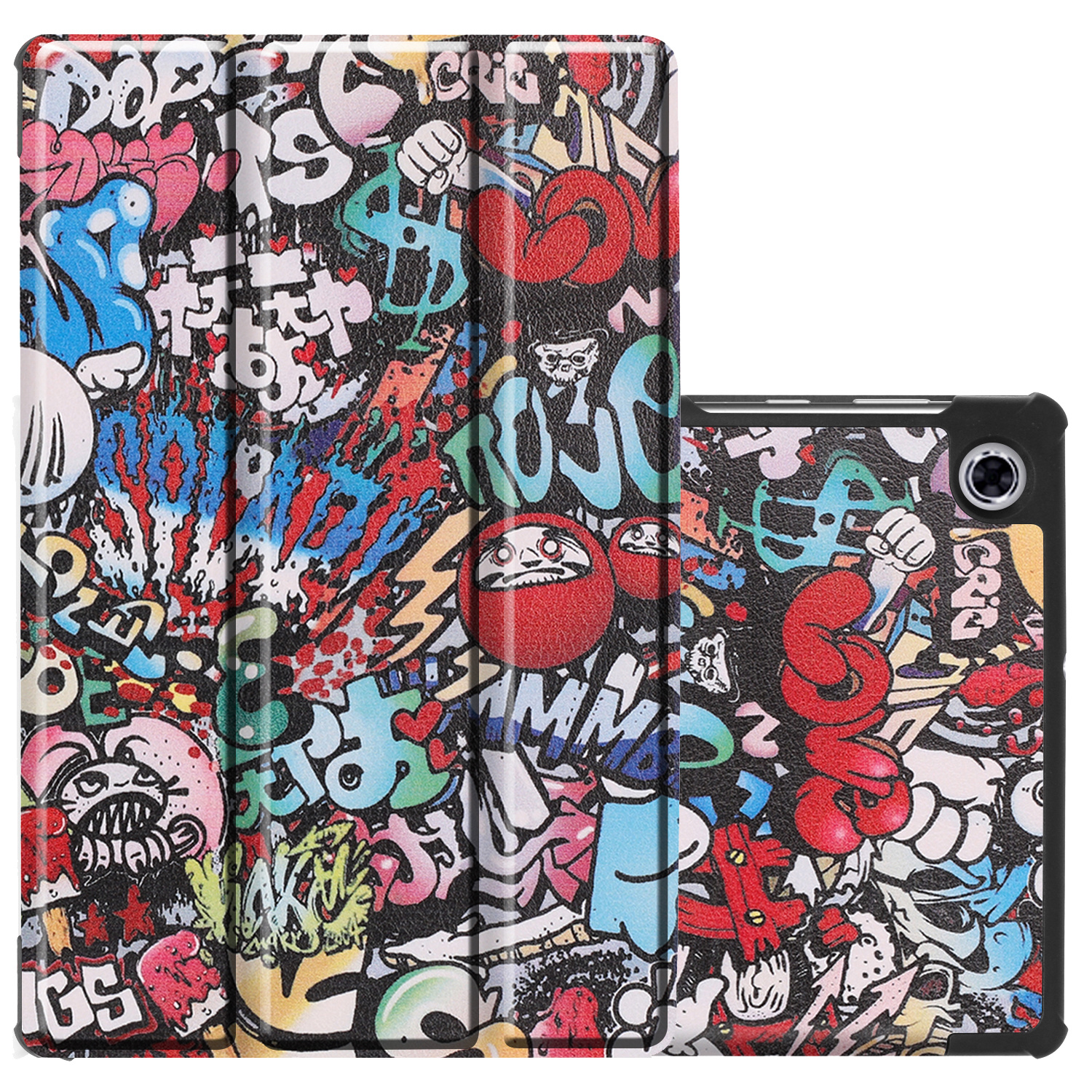 NoXx Hoesje Geschikt voor Lenovo Tab M10 FHD Plus 2nd Gen Hoesje Case Hard Cover Hoes Book Case - Graffity