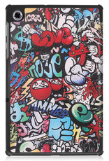 NoXx Hoesje Geschikt voor Lenovo Tab M10 FHD Plus 2nd Gen Hoesje Case Hard Cover Hoes Book Case - Graffity