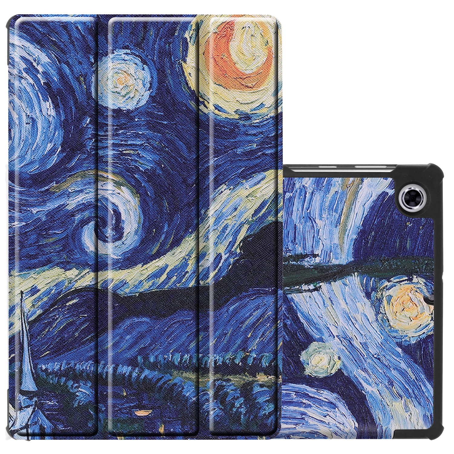 NoXx Hoesje Geschikt voor Lenovo Tab M10 FHD Plus 2nd Gen Hoesje Case Hard Cover Hoes Book Case - Sterrenhemel