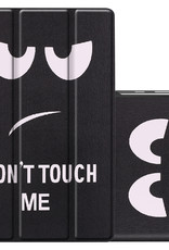 NoXx Hoesje Geschikt voor Lenovo Tab M10 FHD Plus 2nd Gen Hoesje Case Hard Cover Hoes Book Case - Don't Touch Me