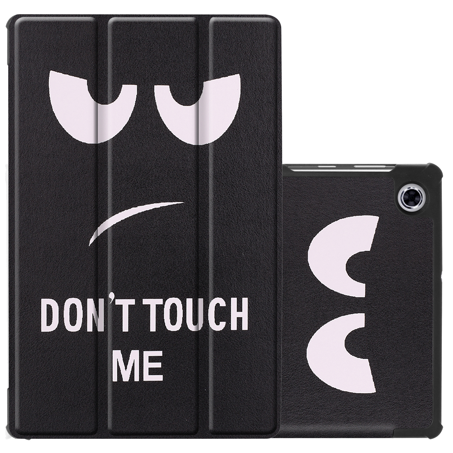 NoXx Hoesje Geschikt voor Lenovo Tab M10 FHD Plus 2nd Gen Hoesje Case Hard Cover Hoes Book Case - Don't Touch Me