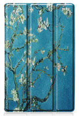 Nomfy Hoes Geschikt voor Lenovo Tab M10 FHD Plus 2nd Gen Hoes Tri-fold Tablet Hoesje Case - Hoesje Geschikt voor Lenovo Tab M10 FHD Plus (2e Gen) Hoesje Hardcover Bookcase - Bloesem