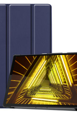 Nomfy Hoes Geschikt voor Lenovo Tab M10 FHD Plus 2nd Gen Hoes Tri-fold Tablet Hoesje Case - Hoesje Geschikt voor Lenovo Tab M10 FHD Plus (2e Gen) Hoesje Hardcover Bookcase - Donkerblauw