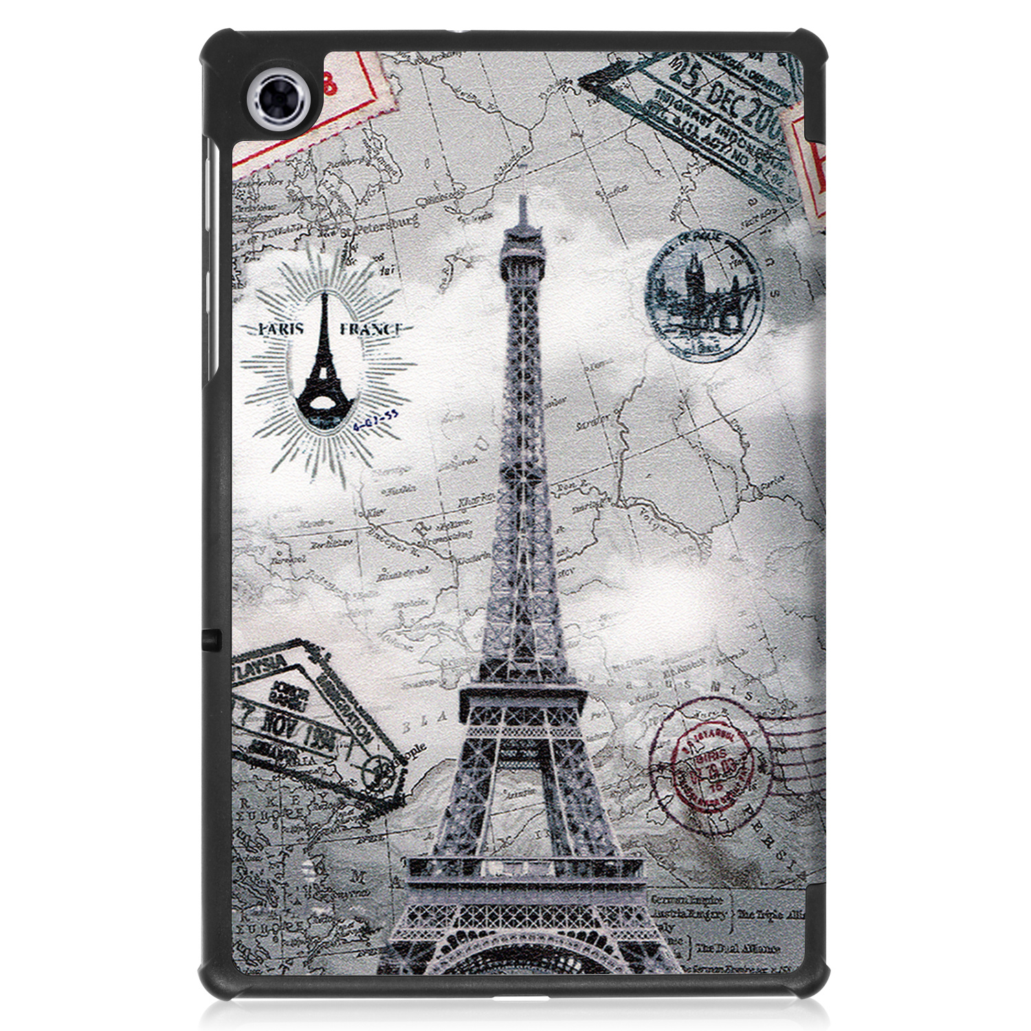 Nomfy Hoes Geschikt voor Lenovo Tab M10 FHD Plus 2nd Gen Hoes Tri-fold Tablet Hoesje Case - Hoesje Geschikt voor Lenovo Tab M10 FHD Plus (2e Gen) Hoesje Hardcover Bookcase - Eiffeltoren