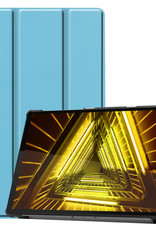 Nomfy Hoes Geschikt voor Lenovo Tab M10 FHD Plus 2nd Gen Hoes Tri-fold Tablet Hoesje Case - Hoesje Geschikt voor Lenovo Tab M10 FHD Plus (2e Gen) Hoesje Hardcover Bookcase - Lichtblauw