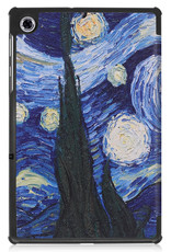 Nomfy Hoes Geschikt voor Lenovo Tab M10 FHD Plus 2nd Gen Hoes Tri-fold Tablet Hoesje Case - Hoesje Geschikt voor Lenovo Tab M10 FHD Plus (2e Gen) Hoesje Hardcover Bookcase - Sterrenhemel