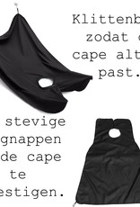 BASEY. Baard Schort En Baardkam Voor Scheren - Beard Cape Haar Opvanger Met Baard Kam Trimmer - Zwart & Blauw