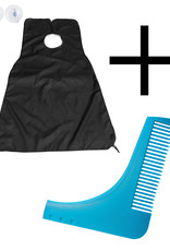 NoXx Baard Schort En Baard Kam Trimmer Baardschort Baardkam - Zwart / Blauw