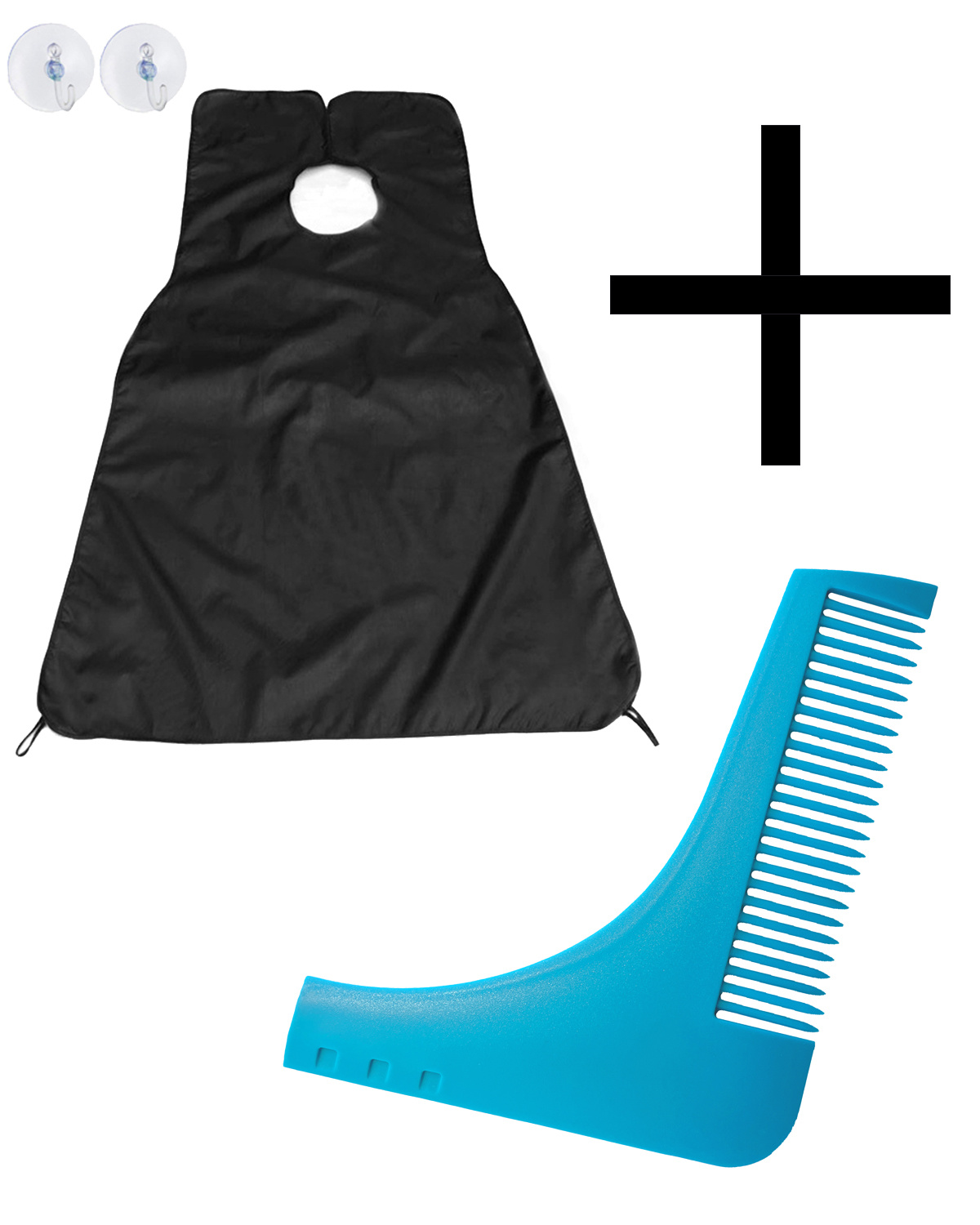 NoXx Baard Schort En Baard Kam Trimmer Baardschort Baardkam - Zwart / Blauw