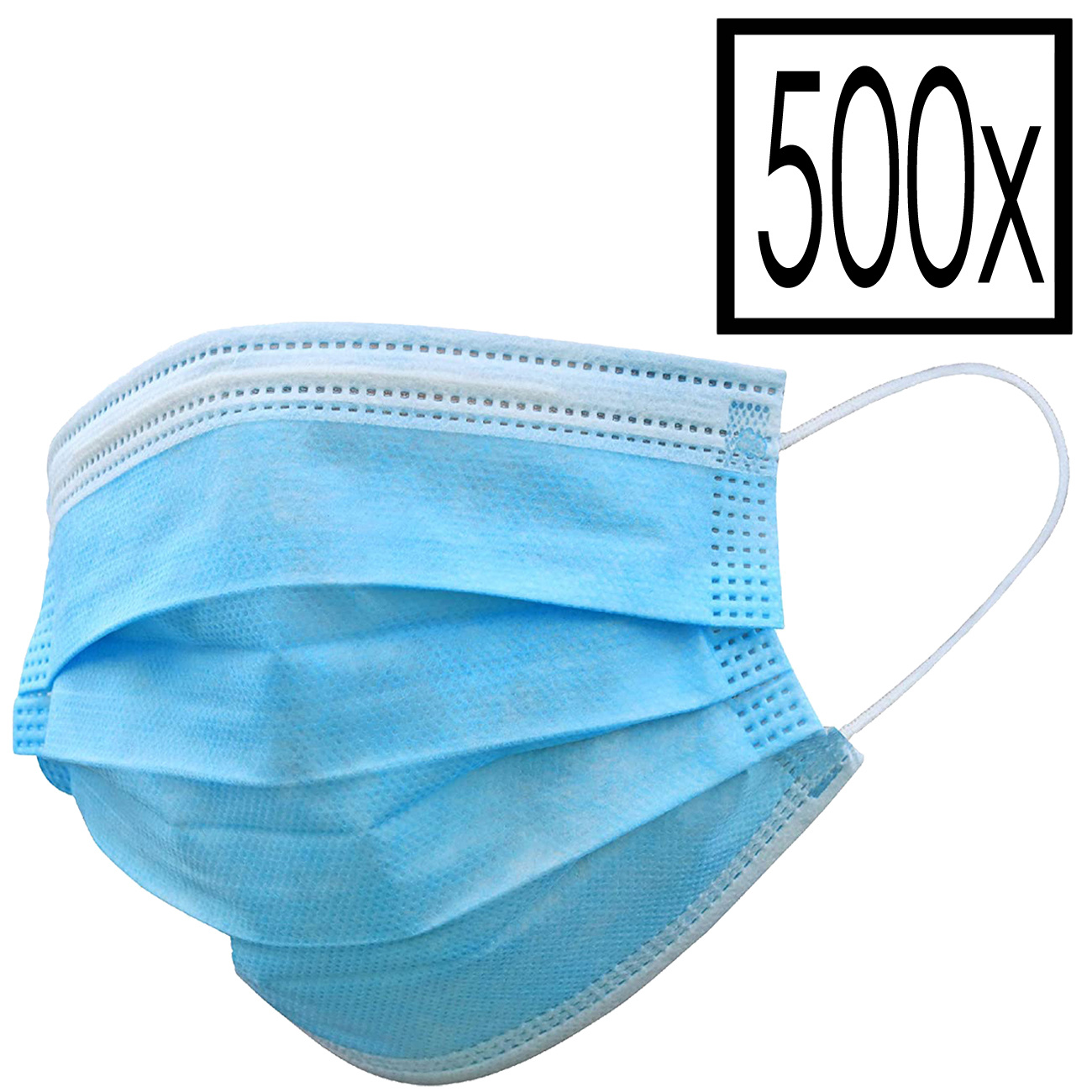 NoXx Mondkapje Wegwerp Mondmasker Universeel Niet Medisch Blauw - 500x