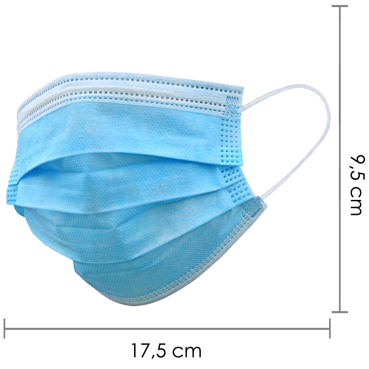 NoXx Mondkapje Wegwerp Mondmasker Universeel Niet Medisch Blauw - 500x