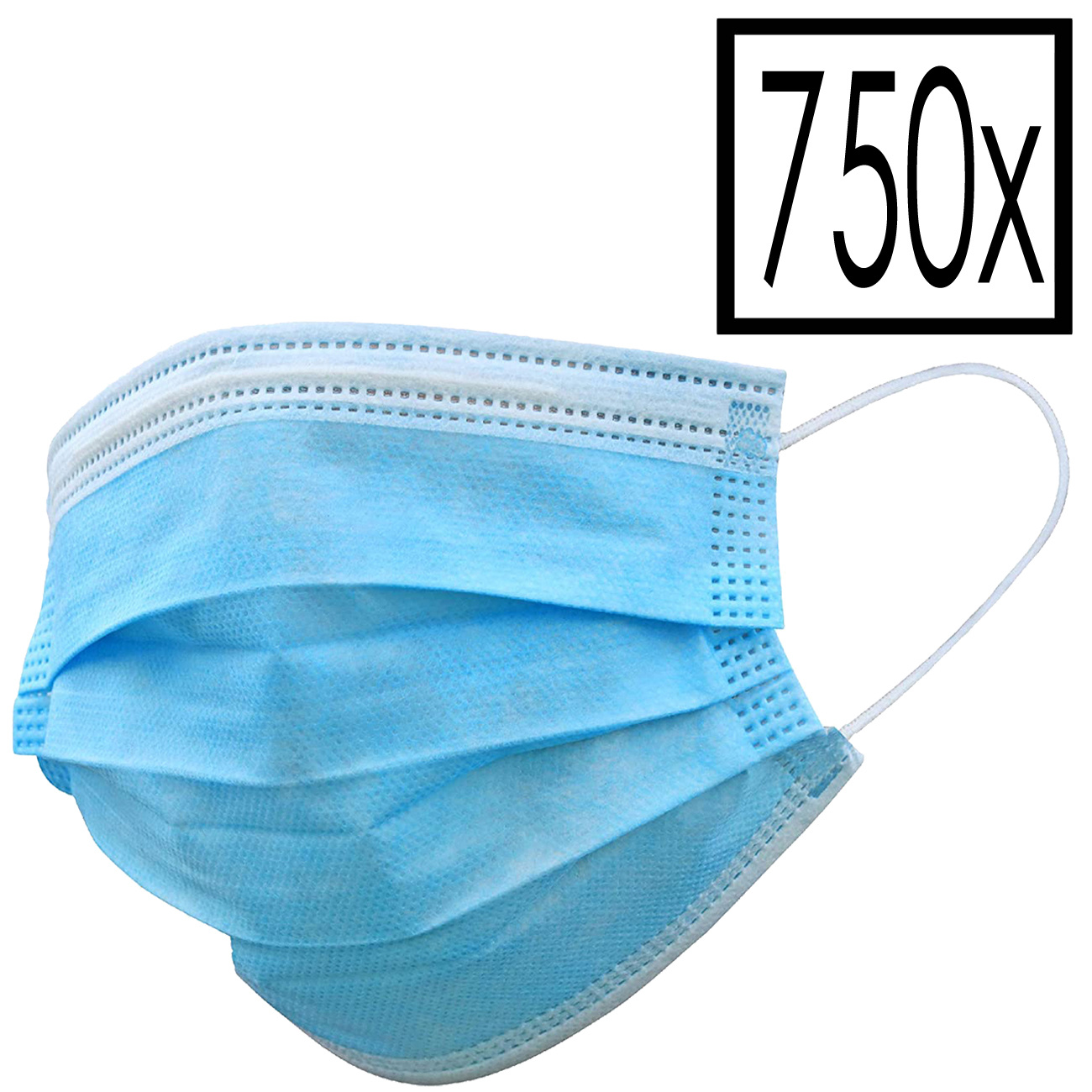 NoXx Mondkapje Wegwerp Mondmasker Universeel Niet Medisch Blauw - 750x