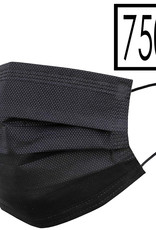 NoXx Mondkapje Wegwerp Mondmasker Universeel Niet Medisch Zwart - 750x