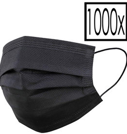 NoXx NoXx Wegwerp Mondkapje Zwart Niet-medisch - 1000 PACK