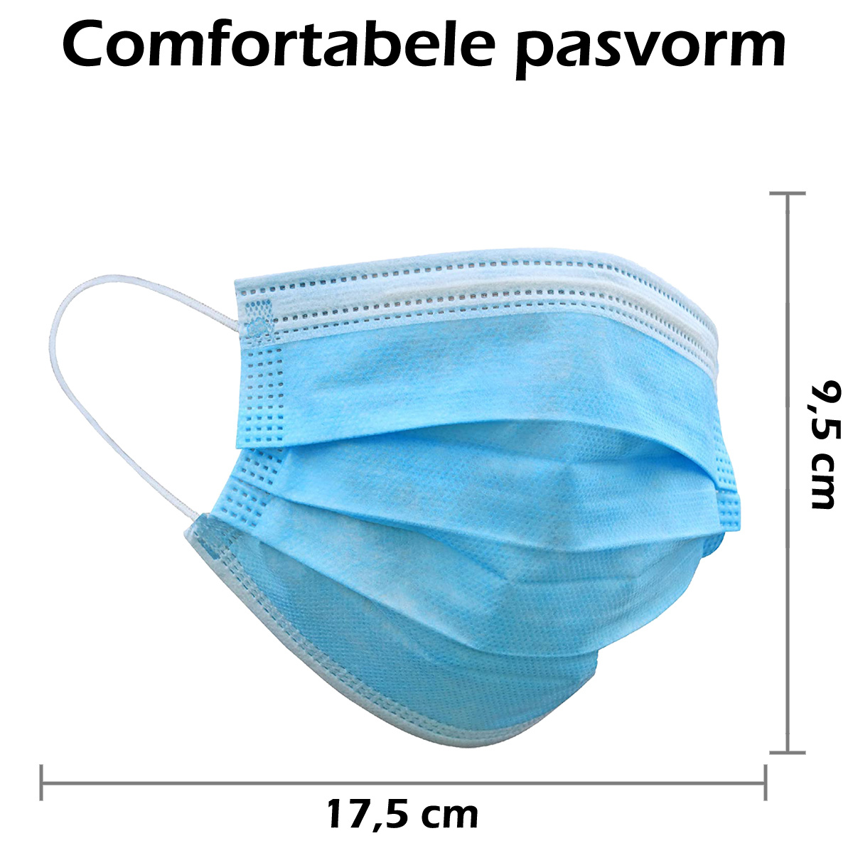 Nomfy Mondkapje Blauw Wegwerp - Mondmasker Wegwerp Niet Medisch Mondkapje Blauw - Blauw Mondkapje Wegwerp Universeel - 500 Stuks