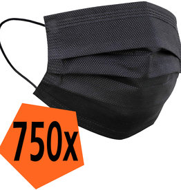 Nomfy Nomfy Wegwerp Mondkapje Zwart Niet-medisch - 750 PACK