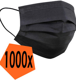 Nomfy Nomfy Wegwerp Mondkapje Zwart Niet-medisch - 1000 PACK