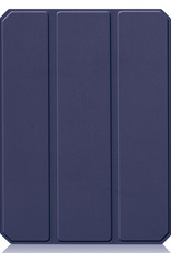 BASEY. Hoesje Geschikt voor iPad Mini 6 Hoes Case Tablet Hoesje Tri-fold Met Uitsparing Geschikt voor Apple Pencil - Hoes Geschikt voor iPad Mini 6 Hoesje Hard Cover Bookcase Hoes - Donkerblauw
