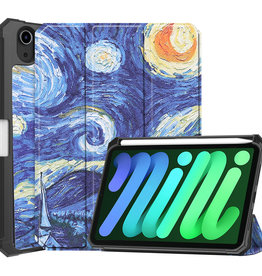 BASEY. BASEY. iPad Mini 6 Hoesje Met Uitsparing Voor Apple Pencil - Sterrenhemel