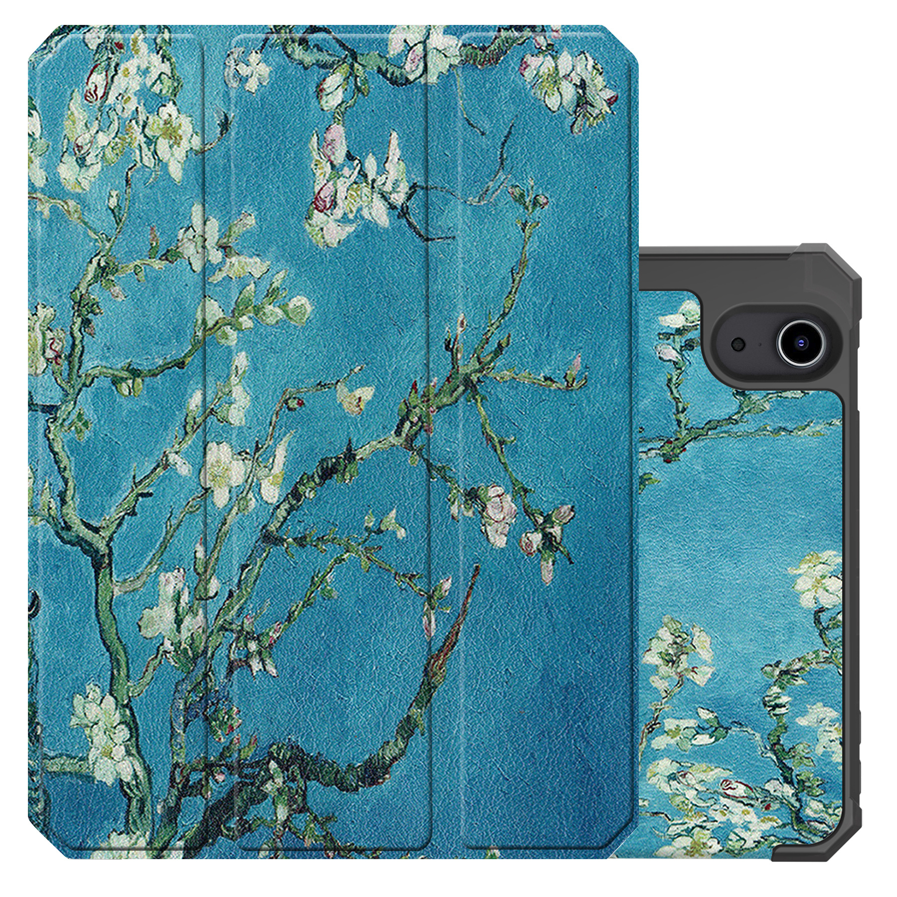 NoXx Hoesje Geschikt voor iPad Mini 6 Hoesje Case Hard Cover Hoes Book Case Met Uitsparing Geschikt voor Apple Pencil - Bloesem