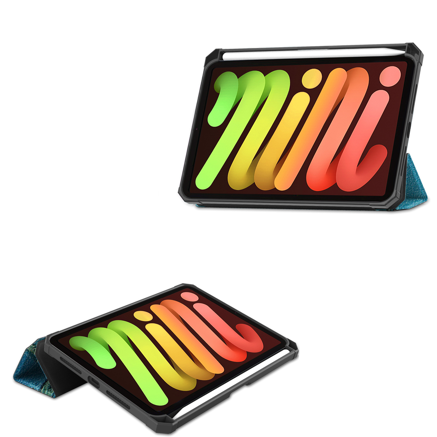 NoXx Hoesje Geschikt voor iPad Mini 6 Hoesje Case Hard Cover Hoes Book Case Met Uitsparing Geschikt voor Apple Pencil - Bloesem