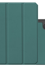 NoXx Hoesje Geschikt voor iPad Mini 6 Hoesje Case Hard Cover Hoes Book Case Met Uitsparing Geschikt voor Apple Pencil - Donkergroen