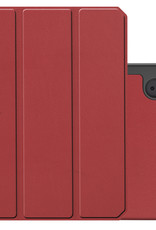 NoXx Hoesje Geschikt voor iPad Mini 6 Hoesje Case Hard Cover Hoes Book Case Met Uitsparing Geschikt voor Apple Pencil - Donkerrood