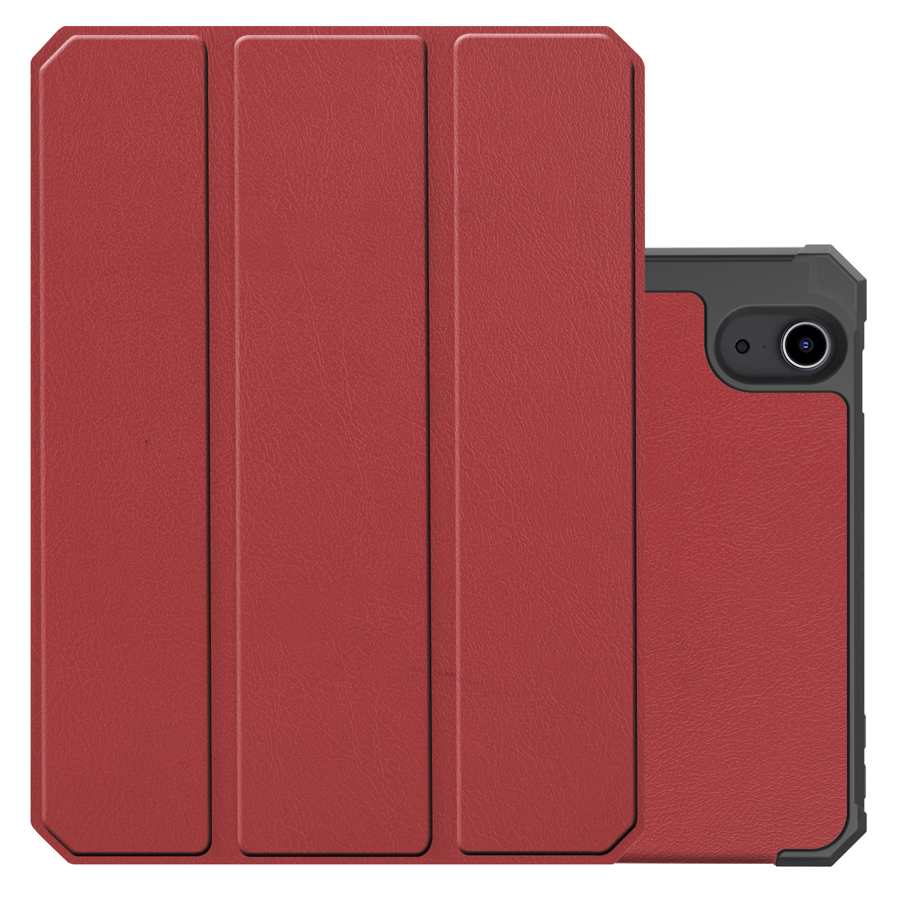 NoXx iPad Mini 6 Hoesje Case Hard Cover Hoes Met Apple Pencil Uitsparing Book Case - Donker Rood