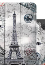 NoXx Hoesje Geschikt voor iPad Mini 6 Hoesje Case Hard Cover Hoes Book Case Met Uitsparing Geschikt voor Apple Pencil - Eiffeltoren