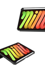 NoXx Hoesje Geschikt voor iPad Mini 6 Hoesje Case Hard Cover Hoes Book Case Met Uitsparing Geschikt voor Apple Pencil - Grijs