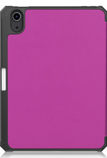 NoXx iPad Mini 6 Hoesje Case Hard Cover Hoes Met Apple Pencil Uitsparing Book Case - Paars