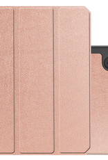 NoXx Hoesje Geschikt voor iPad Mini 6 Hoesje Case Hard Cover Hoes Book Case Met Uitsparing Geschikt voor Apple Pencil - Rosé goud